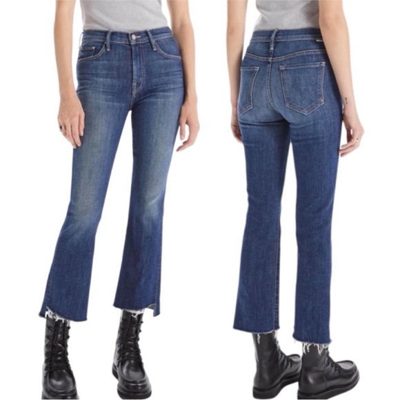 MOTHER Denim - Mother Denim Insider Crop Step Fray Bootcut Jeans in Girl
Crush Size 30
